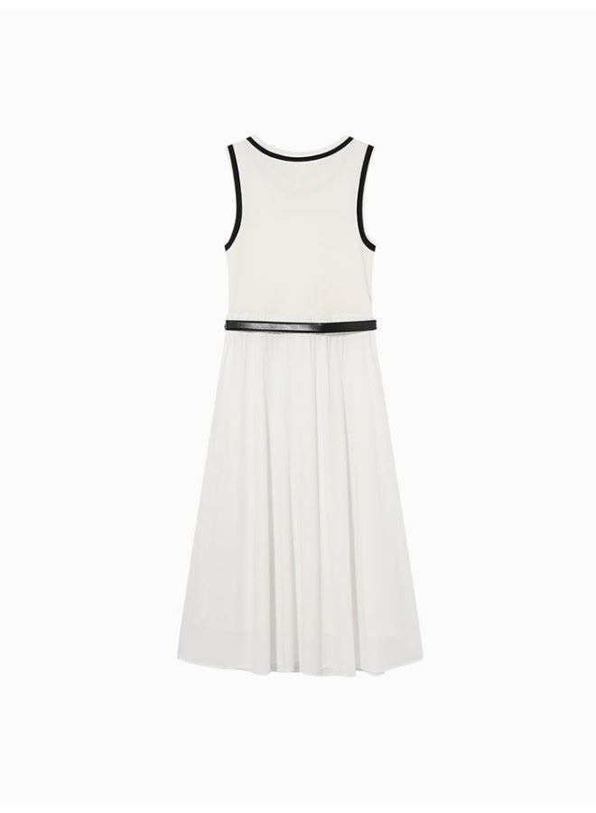 SEMIR Women's Sleeveless Dress With Belt On Waist - Image 2