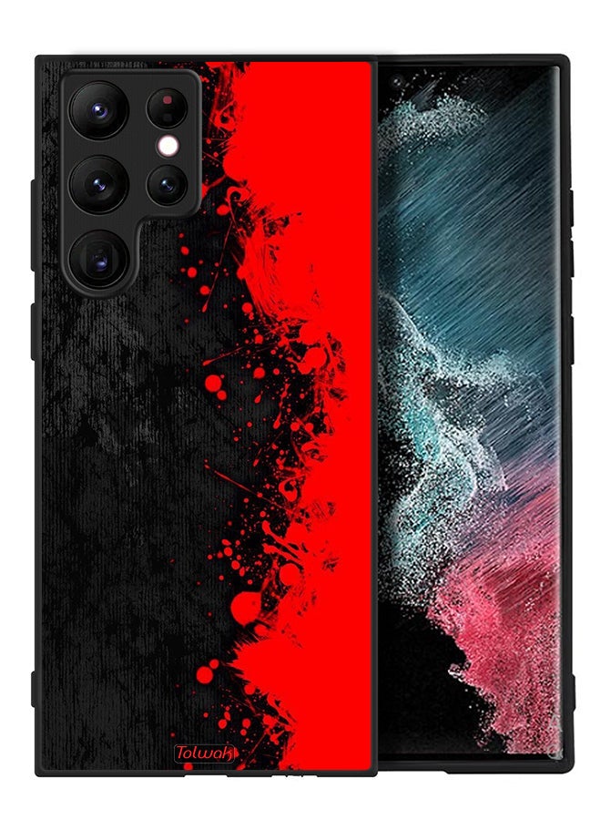Tolwak Samsung Galaxy S22 Ultra 5G Protective Case Cover Paint Abstract Pattern - Image 2