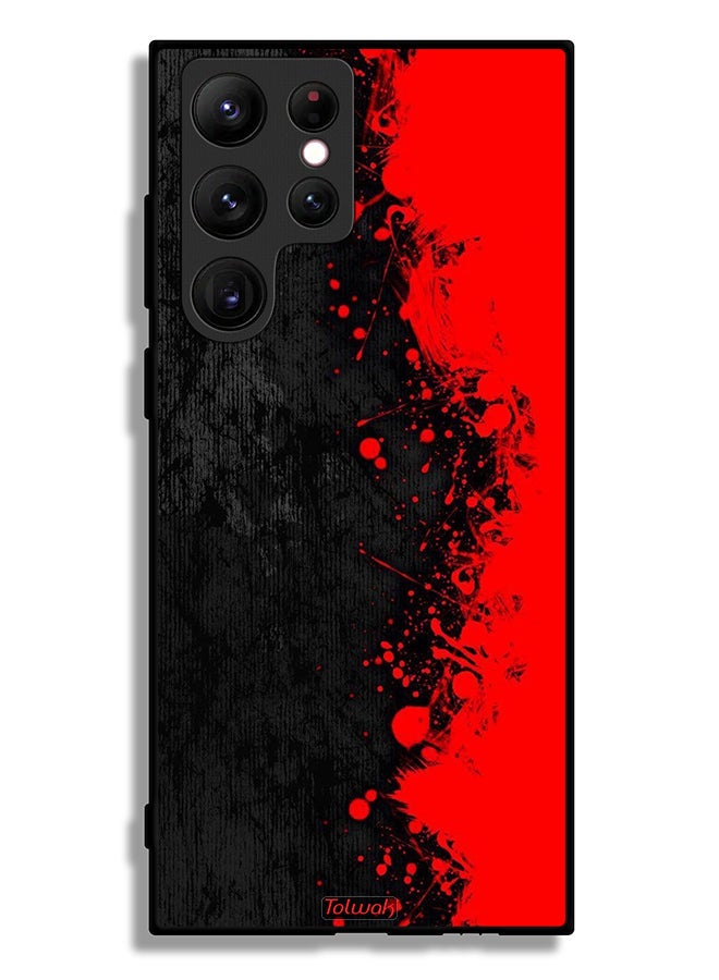 Tolwak Samsung Galaxy S22 Ultra 5G Protective Case Cover Paint Abstract Pattern - Image 3