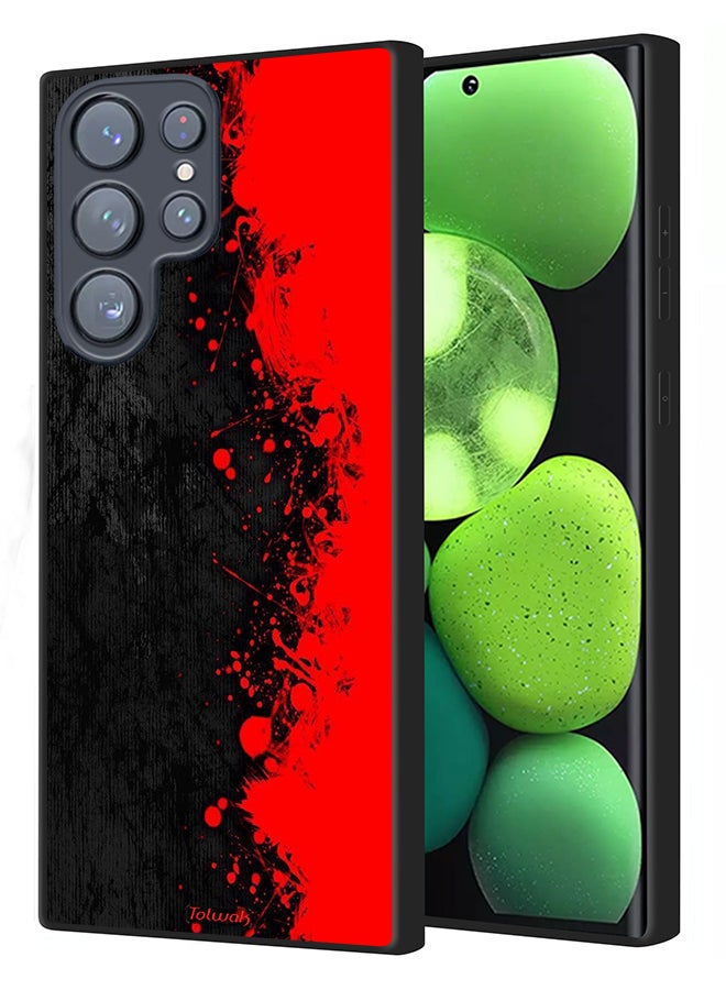 Tolwak Samsung Galaxy S22 Ultra 5G Protective Case Cover Paint Abstract Pattern - Image 1