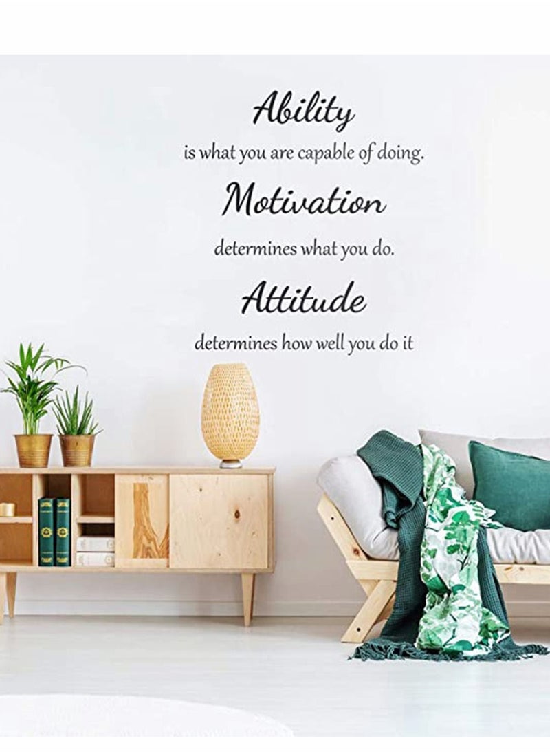 Y&D - Stickers 2 Sheets Wall Quotes Ability Motivation Attitude Inspirational Home Decals Decor for Office School Classroom Teen Dorm Room - Image 1