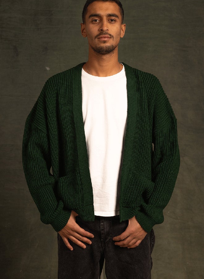 In Your Shoe Olive English Knit Cardigan - Image 2