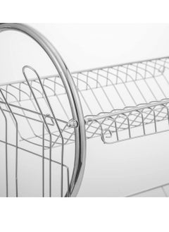 ELTRAZONE ELTERAZONE Dish Drying Rack Over the Sink, 2-Tier Dish Rack with Utensil Holder, Water Cup Holder and Drain Board for Kitchen Counter  - Image 5