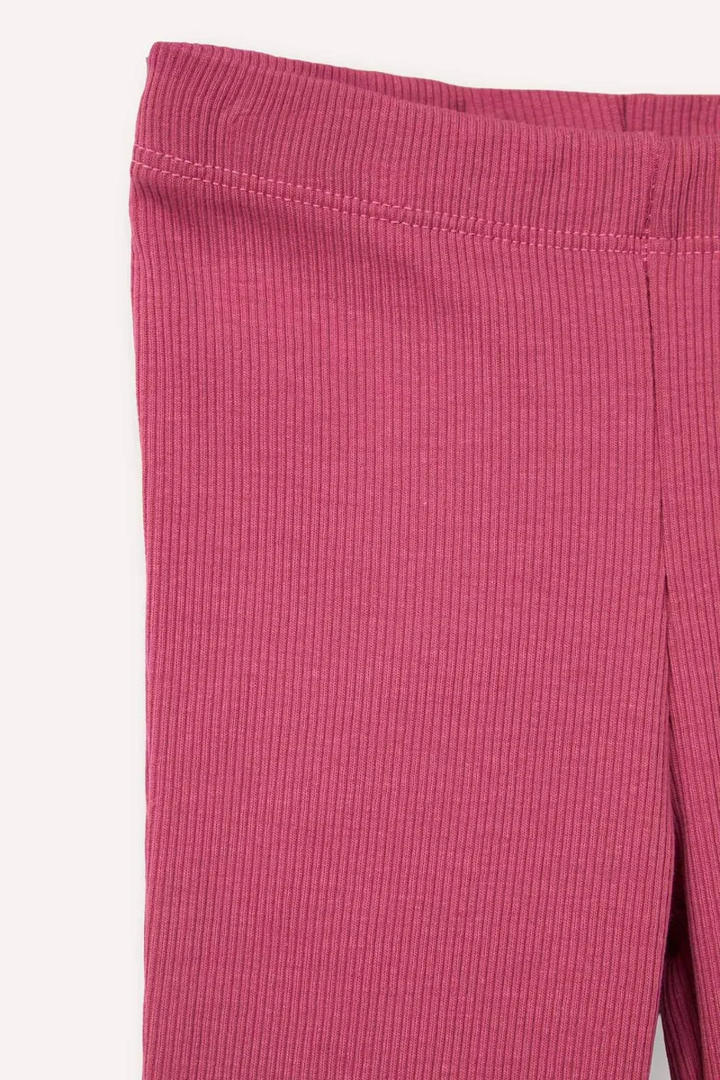ديفاكتو Baby Girl Flare Fit Ribbed Leggings