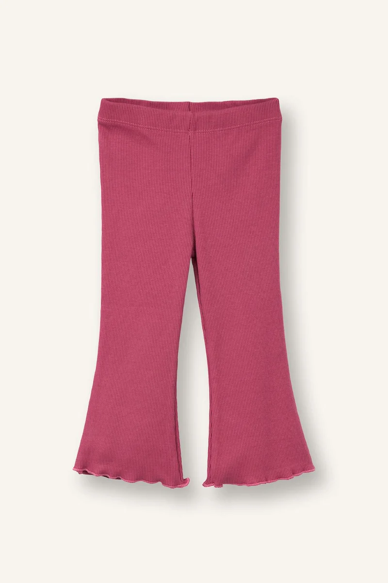 ديفاكتو Baby Girl Flare Fit Ribbed Leggings