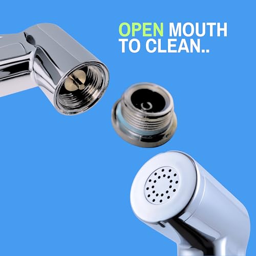 MARCOWARE ABS Light Weight Polished Health Faucet with Ss304 Ultra Flexible Hose and Wall Hook, Silver - Image 2