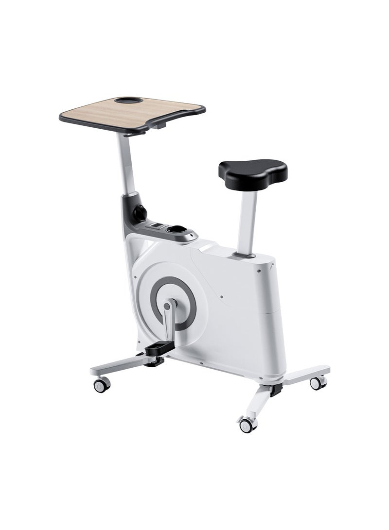 Generic Exercise Bike with Desk Home Office Fitnessbike 8 Level Magnetic Resistance Foldable Base LCD Monitor  - Image 1