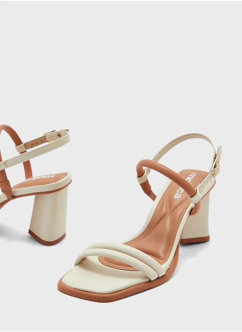 MOLECA Medium heel sandal with ankle strap
