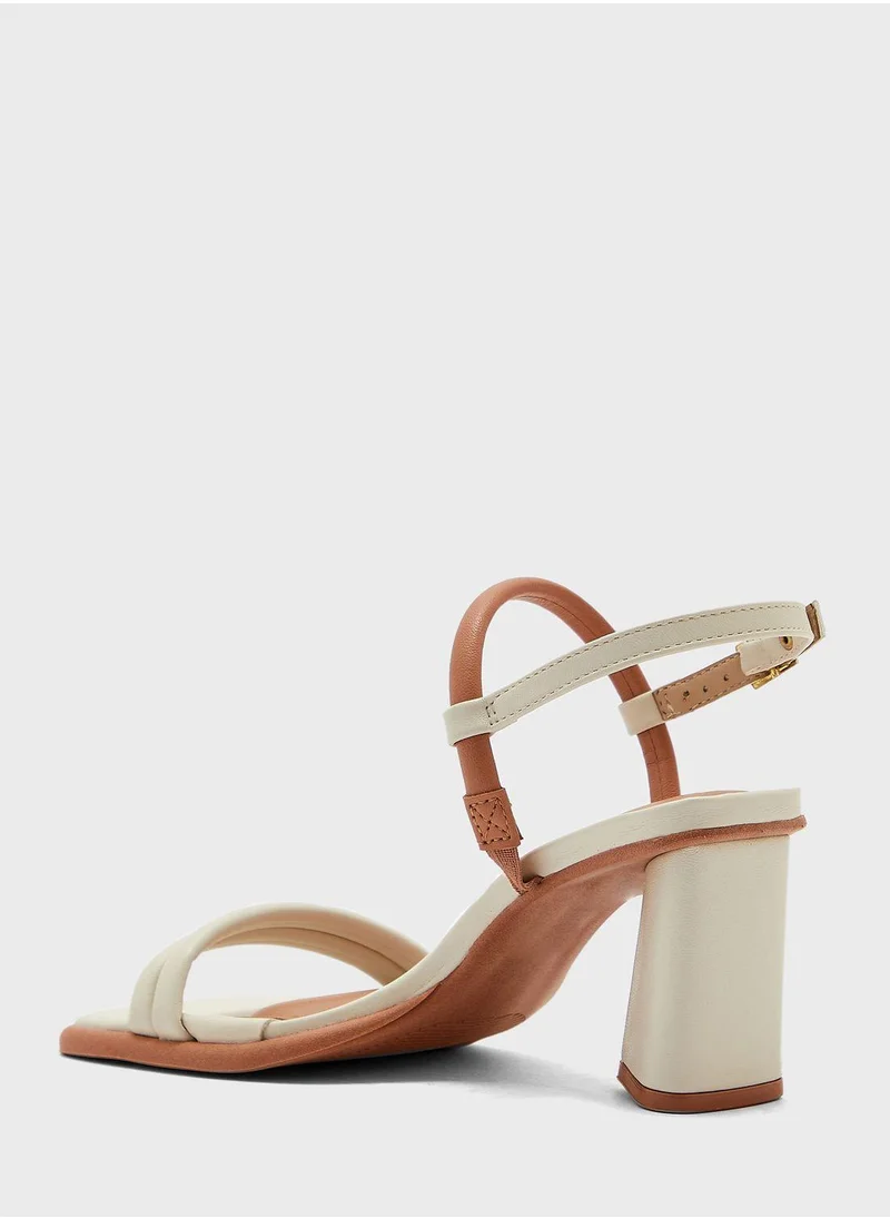 MOLECA Medium heel sandal with ankle strap
