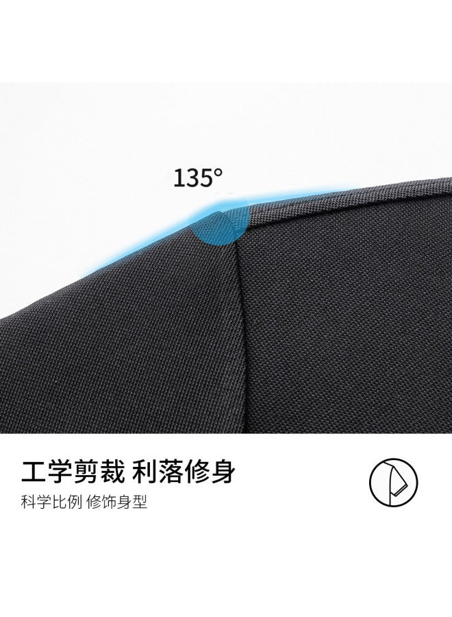 Fomoce summer Minimalist Fashion Solid Color Lapel Soft Touch Men's Short Sleeve Polo Shirt - Image 5