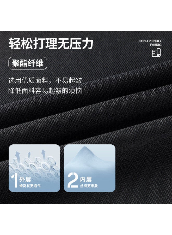 Fomoce summer Minimalist Fashion Solid Color Lapel Soft Touch Men's Short Sleeve Polo Shirt - Image 3
