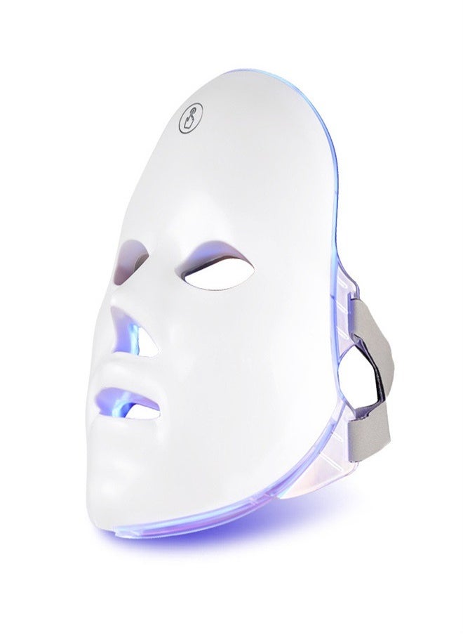 Blue Light Therapy for Acne 7 Colors LED Face Mask Light Therapy Blue Red Light Therapy Mask for Wrinkle Acne Photon Skin Care Beauty Mask