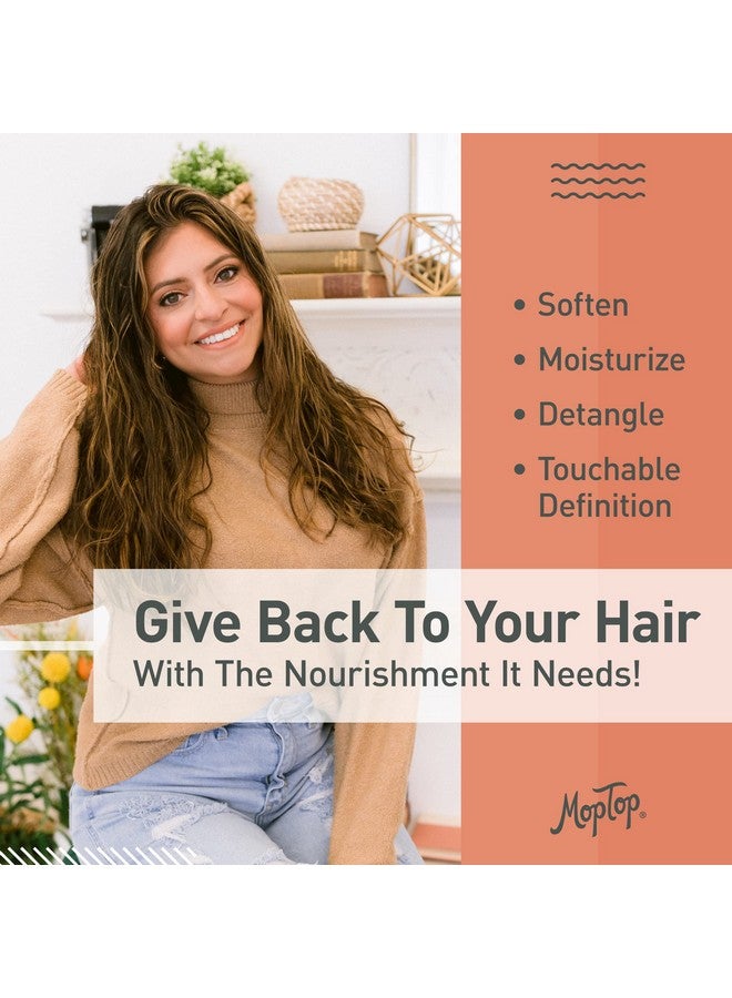 MopTop Leavein Conditioner For Fine Thick Wavy Curly & Kinkycoily Natural Hair Anti Frizz Curl Moisturizer Definer & Lightweight Curl Enhancer W/Aloe Great For Dry Hair 8Oz - Image 3