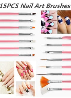 FULINJOY 31PCS Nail Art Brushes, Nail Art Tool Set, Double Ended Nail Dotting Tools, Nail Dust Brush, Striping Nail Art Brushes for Long Lines, Nail Drawing Pen For Nail Design  - Image 4