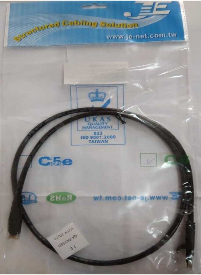 JE Cat6 Network cable 1 Mtr Black  - Image 3