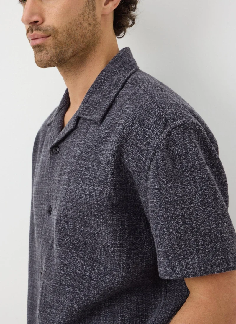 Matalan Charcoal Textured Shirt
