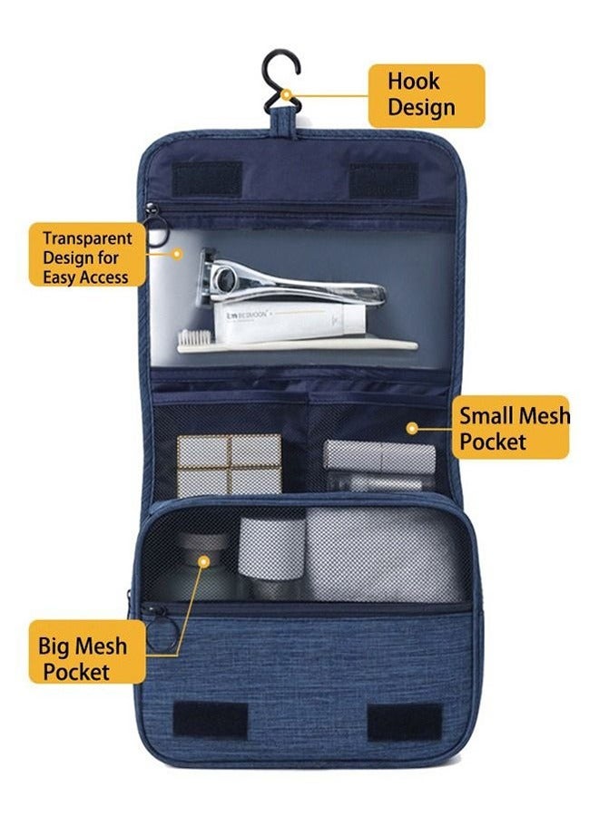 BLOOMING TIME Waterproof Hook For Business Trips, Toiletry Bag, Cosmetic Bag, Storage Bag, Portable Dustproof Storage Bag, Hanging Cosmetic Bag, Blue - Image 3