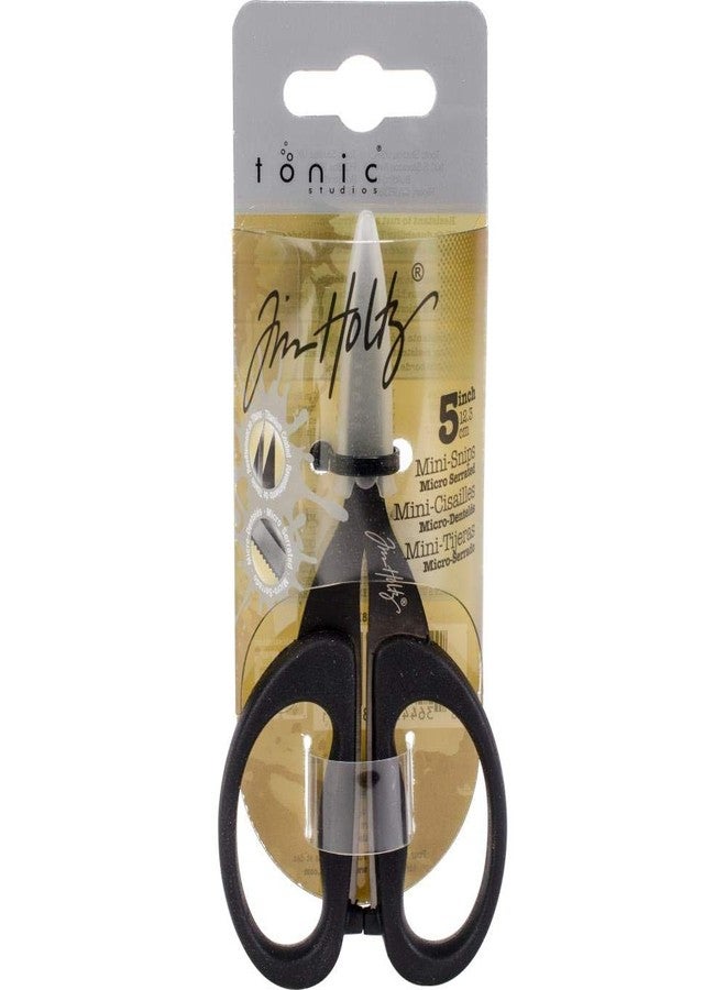 Tim Holtz Scissors & Snips - Kushgrip Non-Stick Serrated Scissors Set - Mini Snips 5" & Micro Scissors 7" - Bundle of 2 Items TT - Image 3