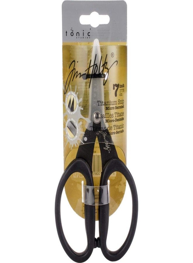 Tim Holtz Scissors & Snips - Kushgrip Non-Stick Serrated Scissors Set - Mini Snips 5" & Micro Scissors 7" - Bundle of 2 Items TT - Image 2