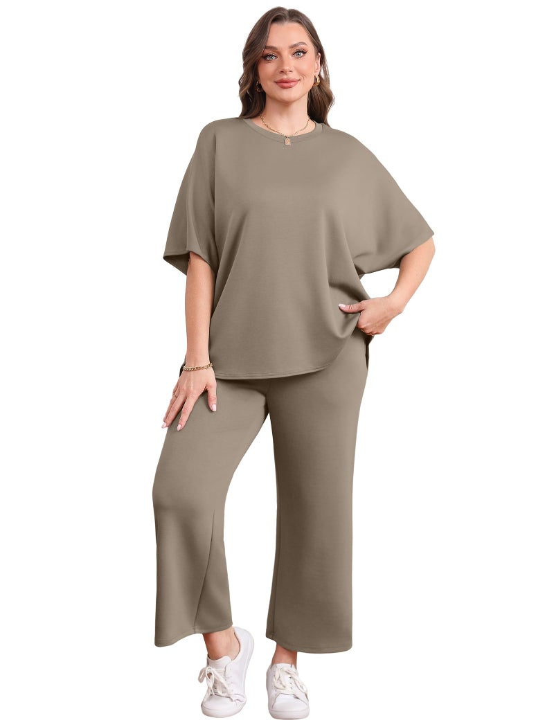 Sampeel Lounge Sets for Women Fashion Clothing Airport Outfits 2025 2 Piece Travel Matching Sets Women Clothing Resort Wear Cruise Coffee M - Image 4