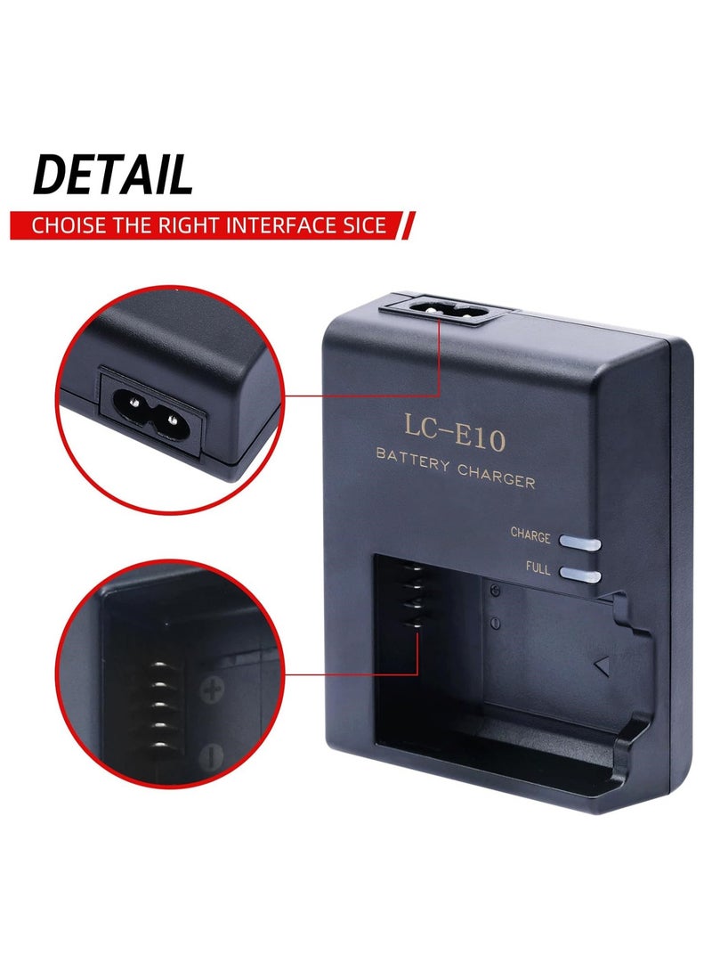 INSIJAM LC-E10 Battery Quick Charger Compatible with LP-E10 LC-E10C LC-E10E Batteries for Canon EOS Rebel T3 T5 T6 T7 T100 1500D 2000D 3000D 4000D 1300D 1200D 1100D SLR Digital Cameras Power Supply  - Image 4