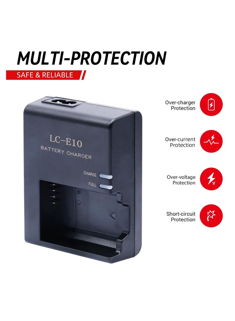 INSIJAM LC-E10 Battery Quick Charger Compatible with LP-E10 LC-E10C LC-E10E Batteries for Canon EOS Rebel T3 T5 T6 T7 T100 1500D 2000D 3000D 4000D 1300D 1200D 1100D SLR Digital Cameras Power Supply  - Image 5