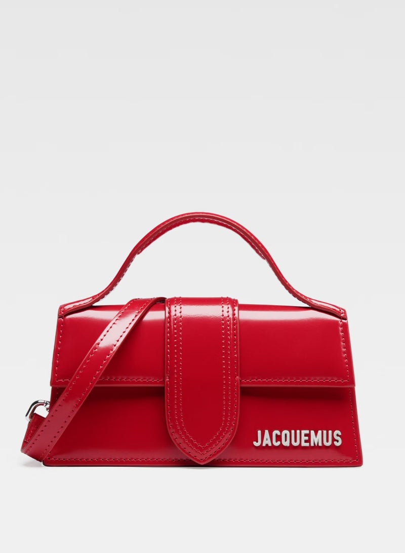 JACQUEMUS The Bambino Flap Bag With Detachable Strap, Women's Hand Bag, Women's Shoulder Bag, Women's Tote Bag, Women's Travel Bag, Glossy-Red-17cm - Image 1