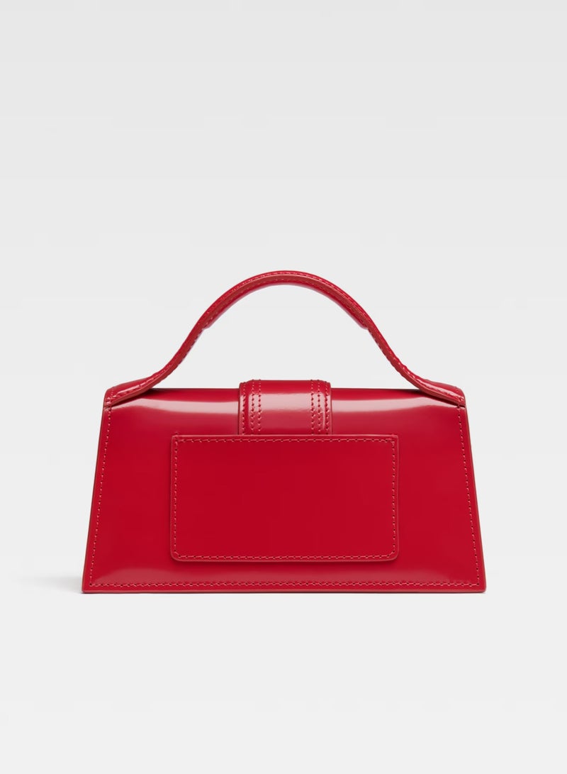 JACQUEMUS The Bambino Flap Bag With Detachable Strap, Women's Hand Bag, Women's Shoulder Bag, Women's Tote Bag, Women's Travel Bag, Glossy-Red-17cm - Image 3