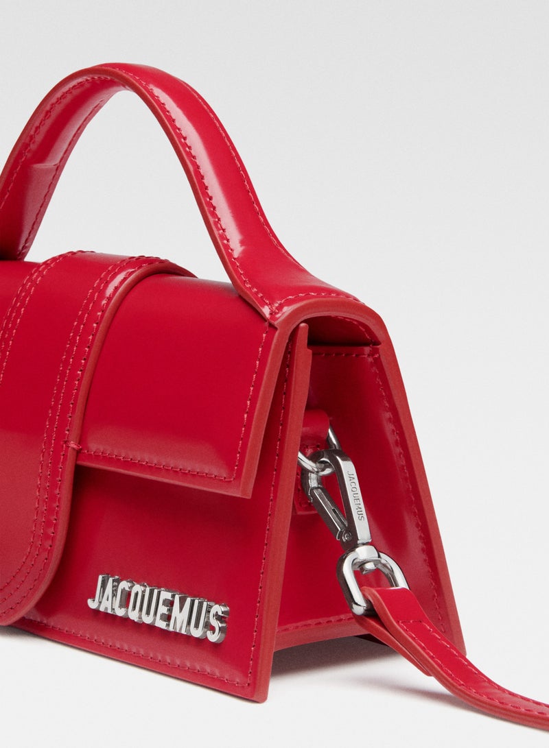 JACQUEMUS The Bambino Flap Bag With Detachable Strap, Women's Hand Bag, Women's Shoulder Bag, Women's Tote Bag, Women's Travel Bag, Glossy-Red-17cm - Image 4