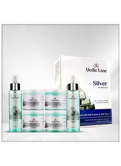 Vedicline Silver Facial Kit Reduce Dead Cells Impurities & Blackhead With Goodness Of Silk Proteinsaloe Vera For Glowing Skin 600Ml  - Image 2