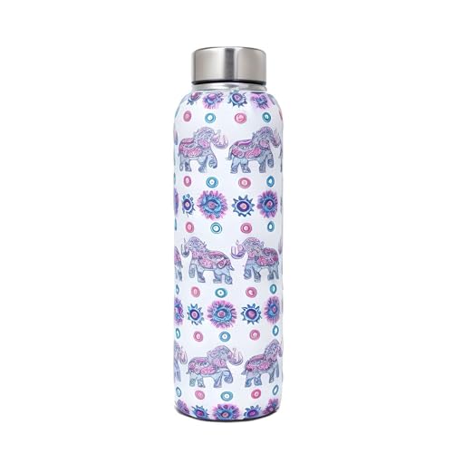 La' Forte Stainless Steel Bottle & Tumbler Set – Royal Elephant Pattern - Image 2