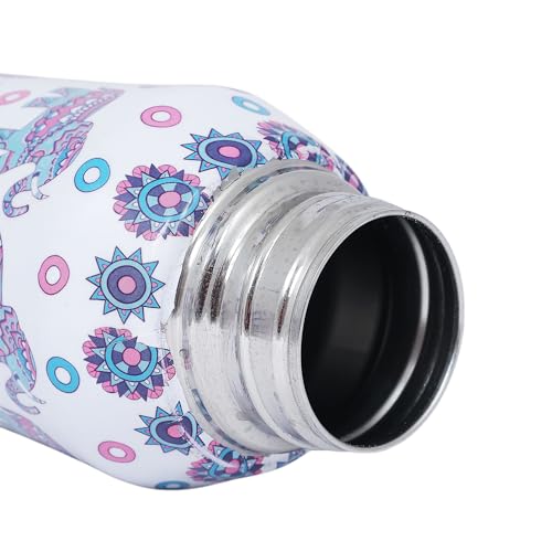 La' Forte Stainless Steel Bottle & Tumbler Set – Royal Elephant Pattern - Image 4