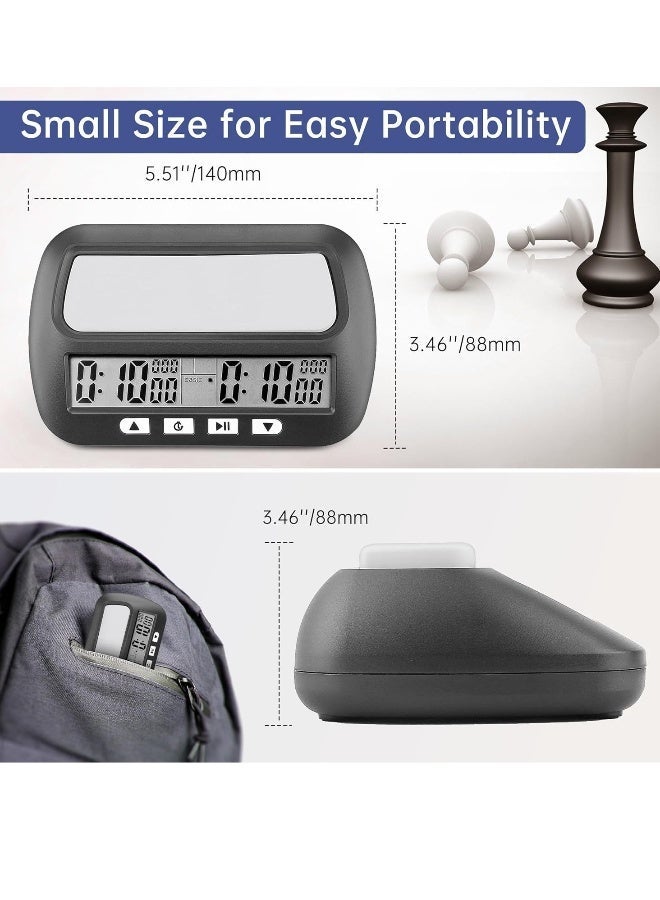 Digital chess clock with countdown alarm and delay features, professional chess clock for board games - Image 2
