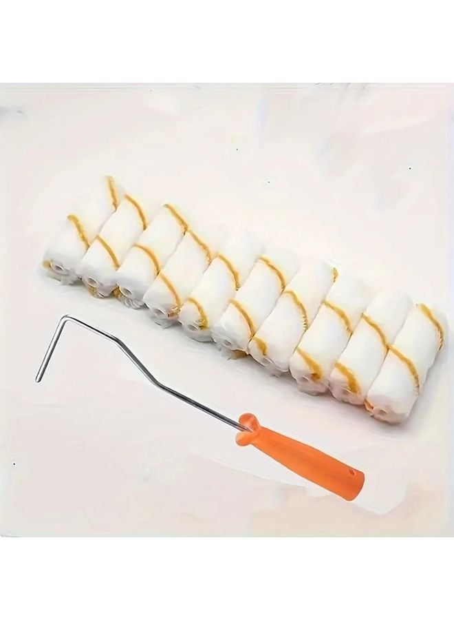 10pcs Paint Roller Set With 11 81inch Handle For Walls Ceilings Small Areas - Image 3