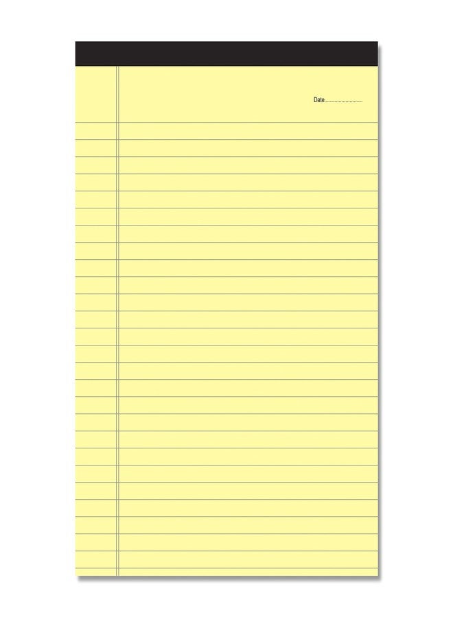 Rousrie FlyBuy Hub - Notepads for Office, school, Premium 70 GSM Paper A4 Size Legal/Wide Ruled Pad, notepads for writing notes, students (50 Pages) (Yellow) - Image 1