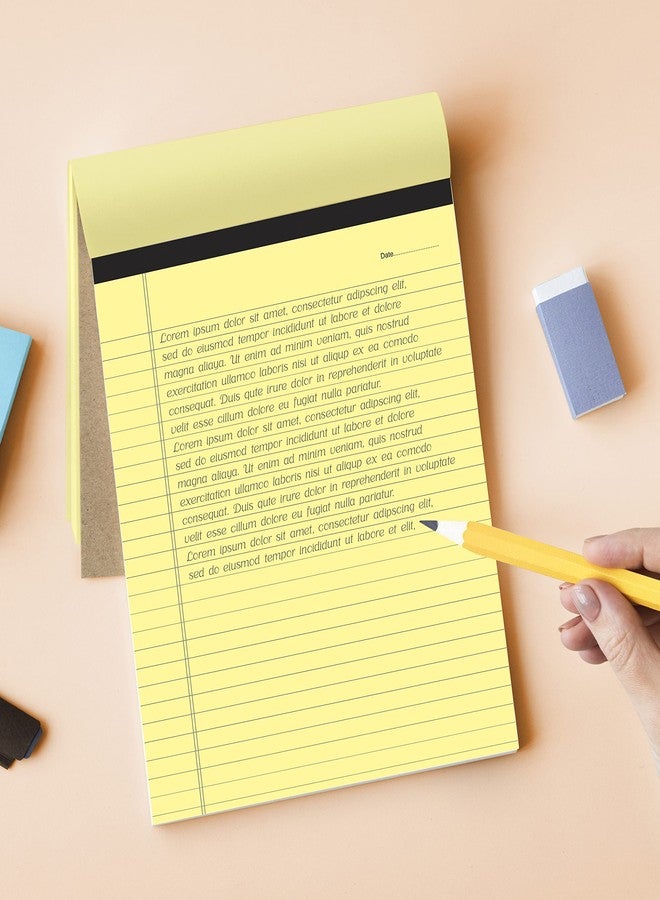 Rousrie FlyBuy Hub - Notepads for Office, school, Premium 70 GSM Paper A4 Size Legal/Wide Ruled Pad, notepads for writing notes, students (50 Pages) (Yellow) - Image 5