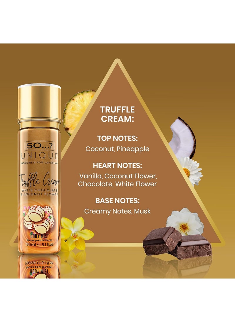 So..? So Unique Truffle Cream Body Mist  Vanilla Gourmand Fruity Perfume for Women  Cruelty Free Body Spray for Women  51 oz  - Image 2