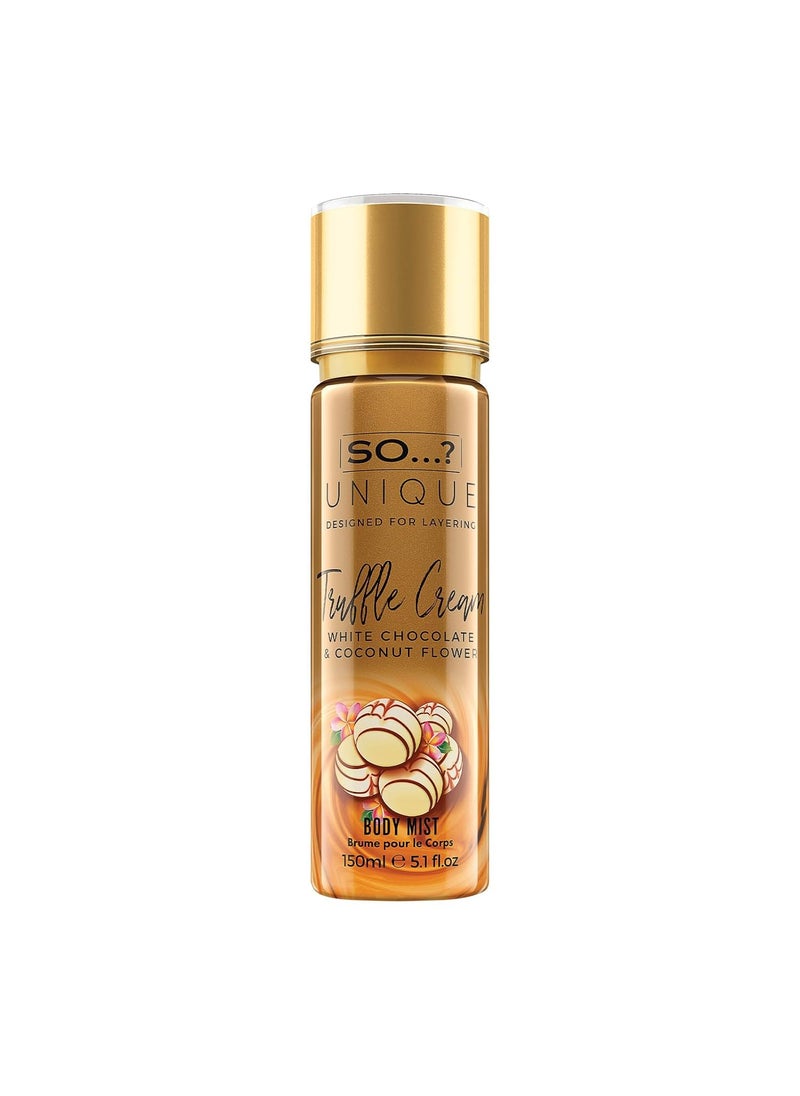 So..? So Unique Truffle Cream Body Mist  Vanilla Gourmand Fruity Perfume for Women  Cruelty Free Body Spray for Women  51 oz  - Image 1