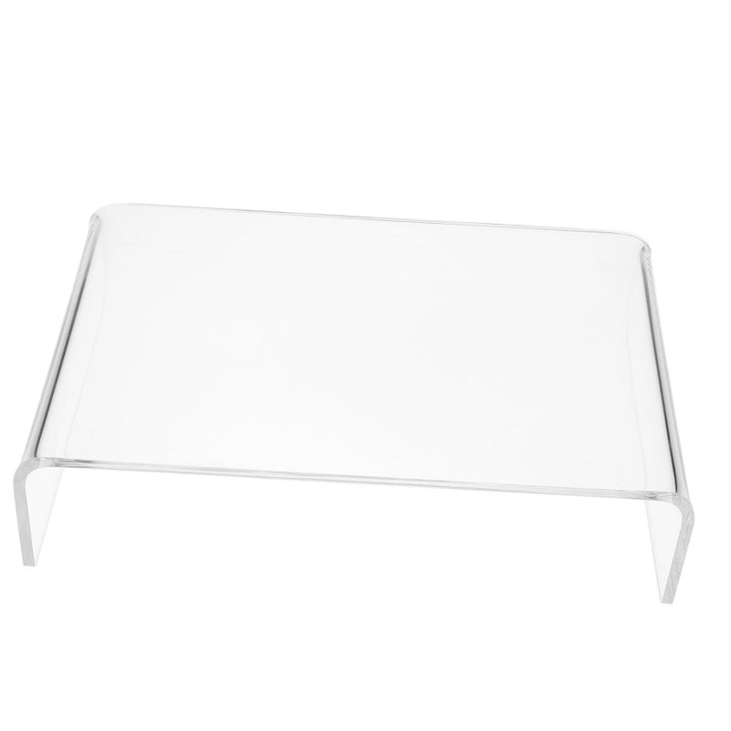 Clear Acrylic Monitor Stand Riser for Home Office Desk Organizer - Image 2