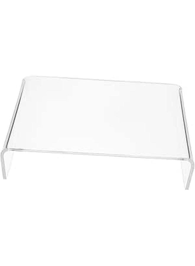 Clear Acrylic Monitor Stand Riser for Home Office Desk Organizer - Image 1