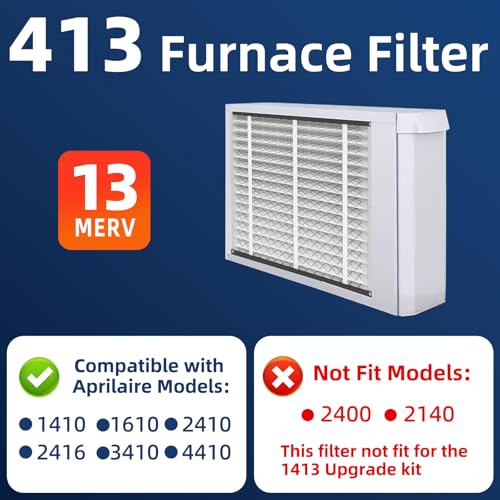 UNIREACH 2 Pack 413 Replacement Air Filter, MERV 13,Actual Size: 16"x28"x4", Nominal Size: 16x25x4, HVAC Furnace Filter, Compatible with AprilAire Models 4400, 3413, 2416, 2413, 1610, 1413 - Image 2
