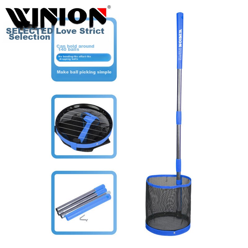 JD Jing Zao WINION Premium Table Tennis Ball Retriever, Lightweight And Portable Ball Picker, Standing Blue Model - Image 2