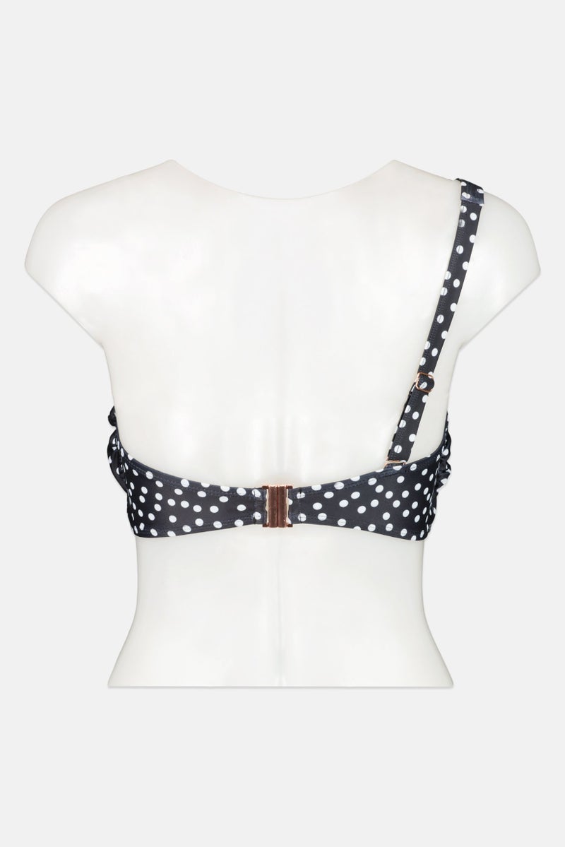Ivory Rose Women Polka Dots Bikini Top, Multicolor  - Image 3