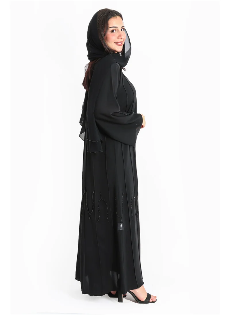 IKKXA Luxury Crystal Handwork Emirati Abaya