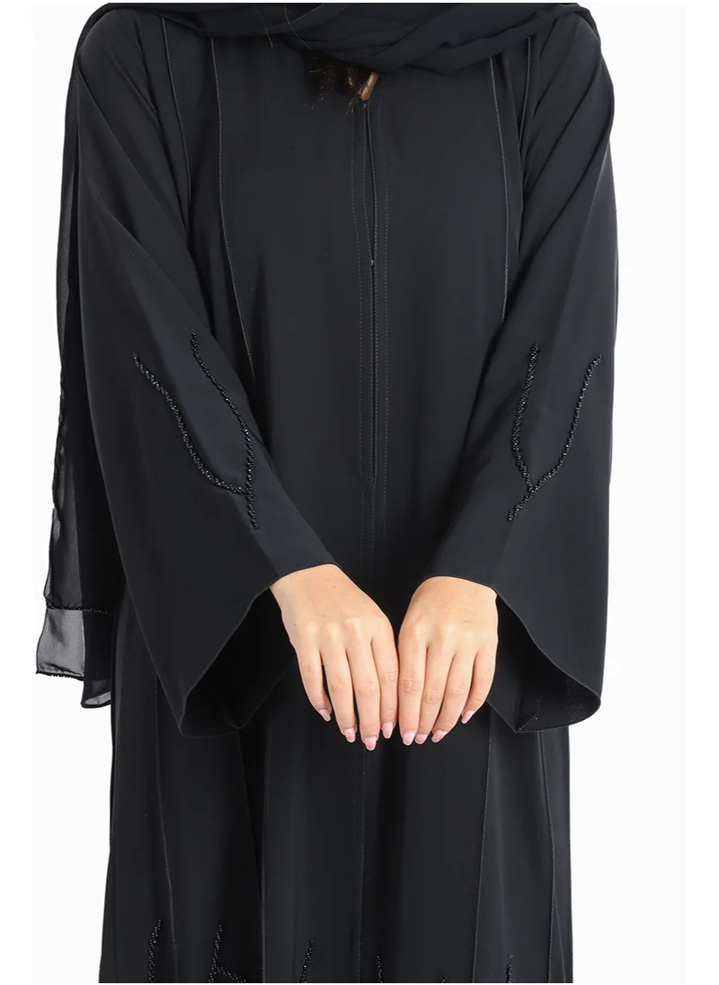 IKKXA Luxury Crystal Handwork Emirati Abaya