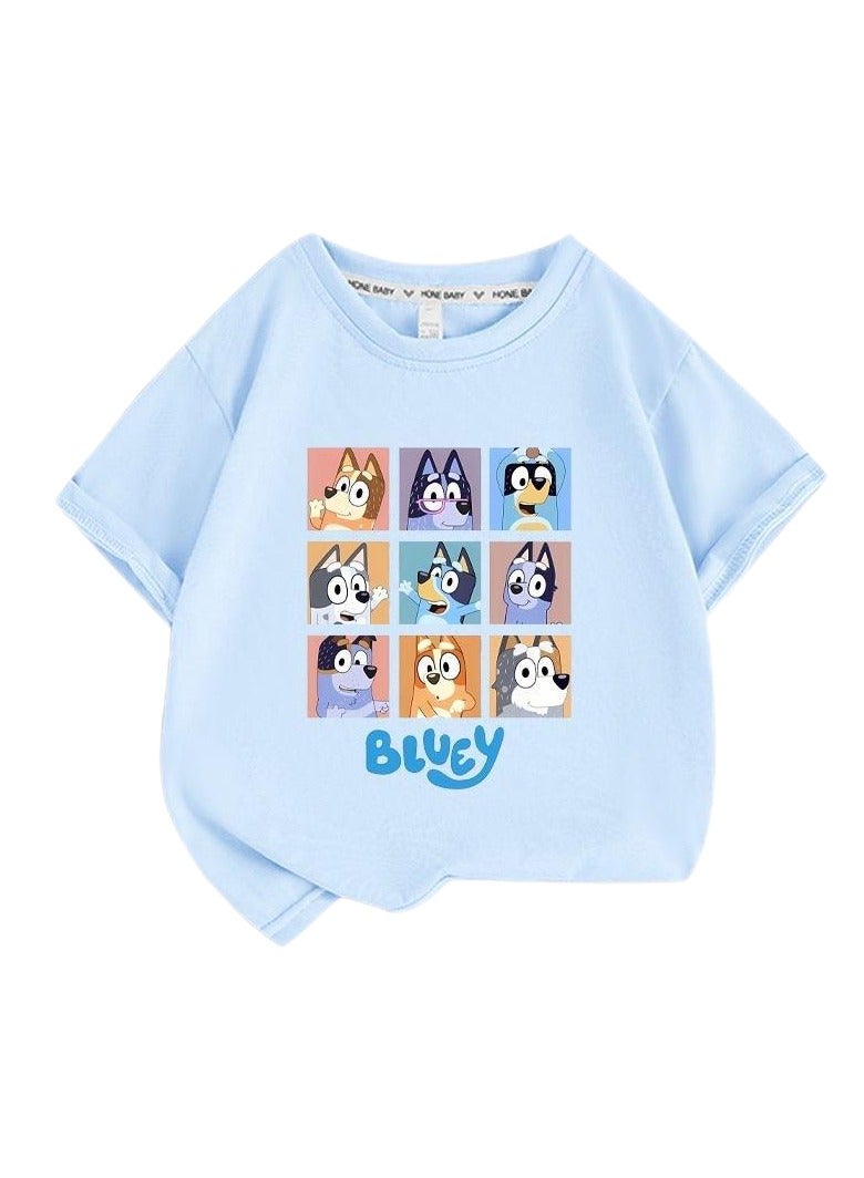 Bluey Unisex Short Sleeve Stylish Top TShirt Tee for Boys Girls Kid Children - Image 1