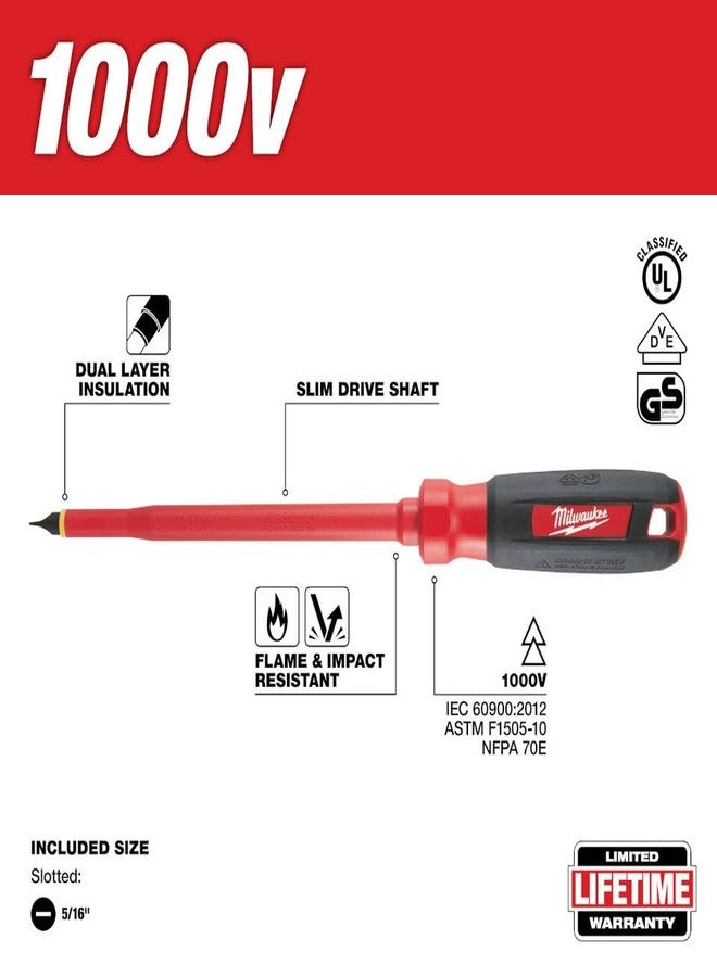 Milwaukee 48-22-2222 5/16" Slotted 6" Insulated Screwdriver - Image 3