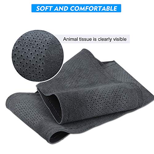 Carodi Leather Steering Wheel Cover, Breathable Non-Slip Design, Soft and Comfortable Feeling, Universal 15 Inch Auto Car Steering Wheel Stitch on Wrap（Size M+, Black） - Image 5