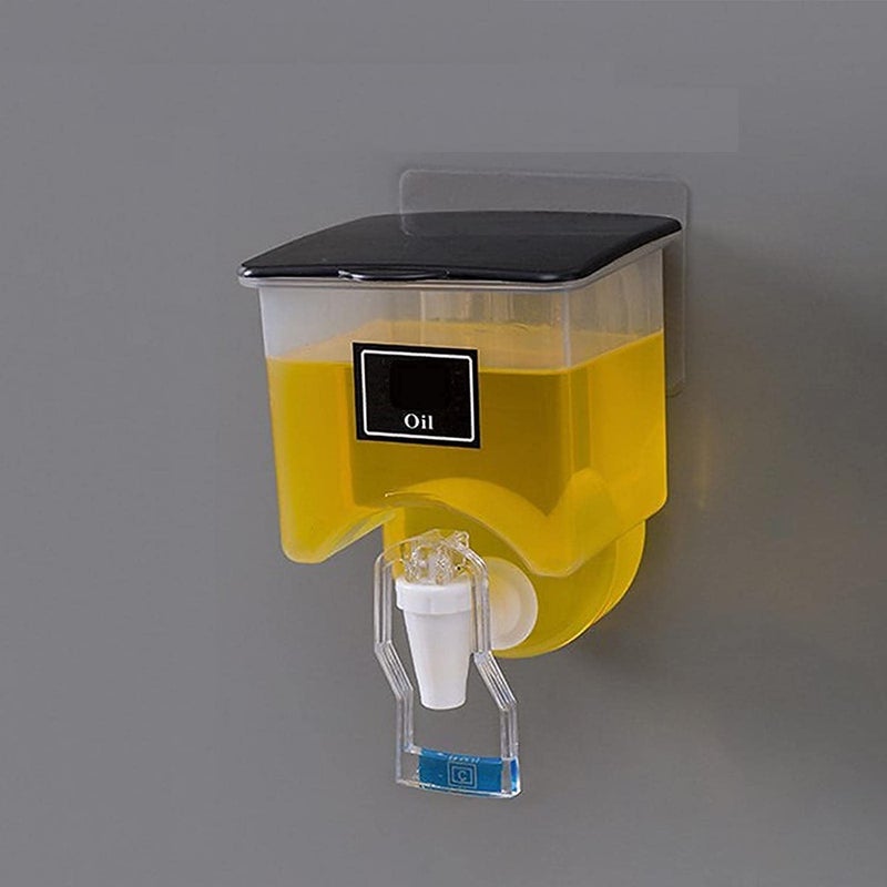 REPLEX Multifunctional Wall mounted Oil Dispenser Transparent Liquid Seasoning Food Dispenser for Kitchen Cooking Wall Hanging Box for MultiPurpose Dispenser For Oil Vinegar And sauce - Image 1
