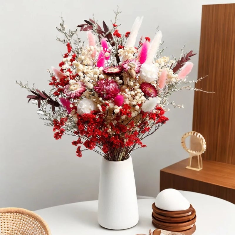 Bluejw YUNYI Boho Pampas Grass Dried Flowers Arrangement - Natural Dried Plants Home Decor, Long Lasting 3-5 Years, Real Touch Ornaments - Image 3